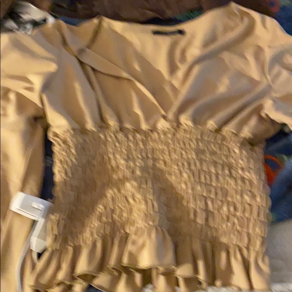 An brown blouse
